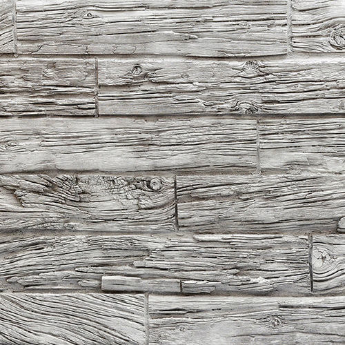Painel decorativo em poliéster - HORIZONTAL WOODEN SLEEPERS WHITE - MSD Panels - em fibra de vidro / de parede / com motivos impressos