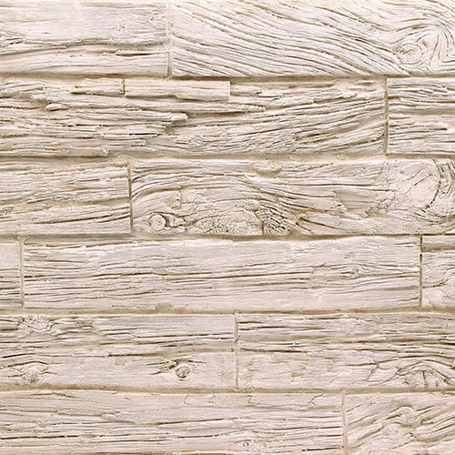 Painel decorativo em resina de poliuretano - HORIZONTAL WOODEN SLEEPERS OFF-WHITE - MSD Panels - em fibra de vidro / de parede / com motivos impressos