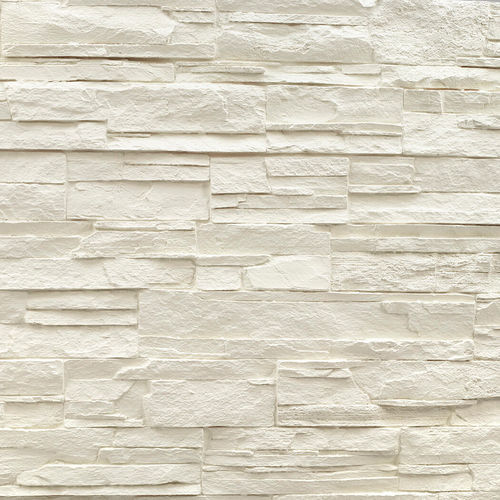 Painel decorativo em poliéster - STONE WHITE - MSD Panels - em fibra de vidro / de parede / com motivos impressos