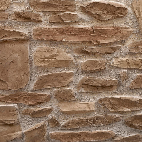 Painel decorativo em poliéster - RUSTIC STONE LIGHT-BROWN - MSD Panels - em fibra de vidro / de parede / com motivos impressos
