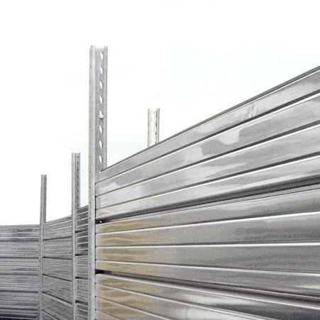 Cerca em painéis - MARCEGAGLIA - para canteiro de obras / em aço galvanizado / modular