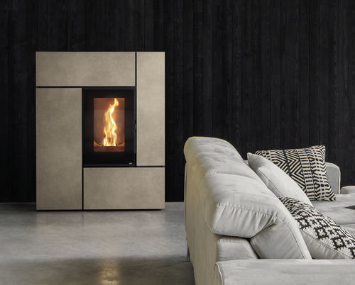 Salamandra a pellets - FEEL - MCZ - 12 kW / de piso / de parede