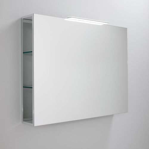 Armário de casa de banho com espelho com iluminação embutida - BOOK - Oasis Group srl - contemporânea / de parede