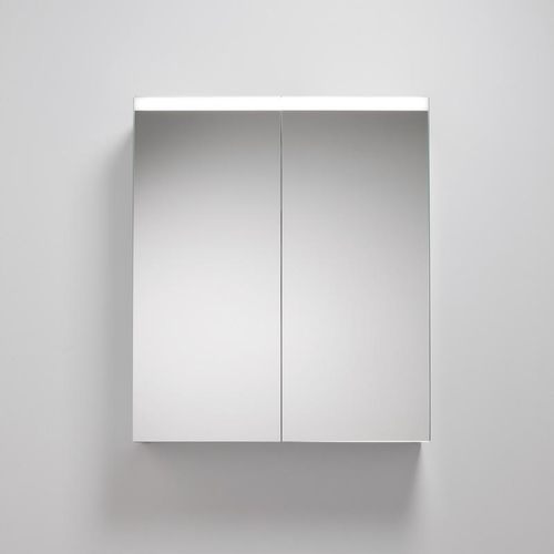Armário de casa de banho com espelho com iluminação embutida - VITTORIA 2 DOORS - Oasis Group srl - contemporânea / de parede