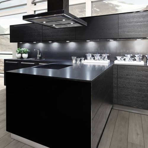 Cozinha contemporânea - MA NATURA - Allmilmö - com folheado de madeira / sem puxadores / laqueada