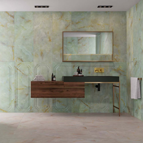 Placas de revestimento em porcelana - ONICE - APAVISA PORCELANICO - brilhante / para ambiente interno / para sala