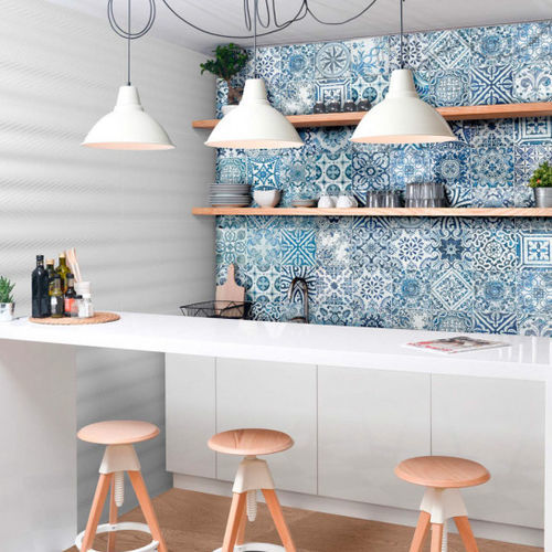 Placas de revestimento em porcelana - MAJOLICA - APAVISA PORCELANICO - com acabamento natural / pintada à mão / para ambiente interno