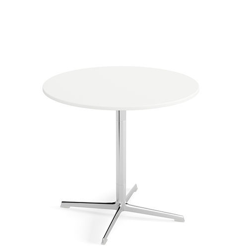 Mesa contemporânea - FRED - Arper - em MDF / com base em alumínio pintado / redonda