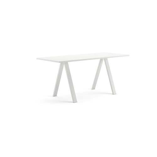 Mesa alta contemporânea - CROSS - Arper - em laminado melamínico / em Fenix NTM / com base em aço laqueada