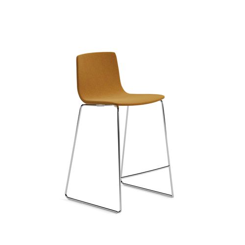 Cadeira alta contemporânea - AAVA 02 COUNTER - Arper - para ambiente interno / em tecido / em couro