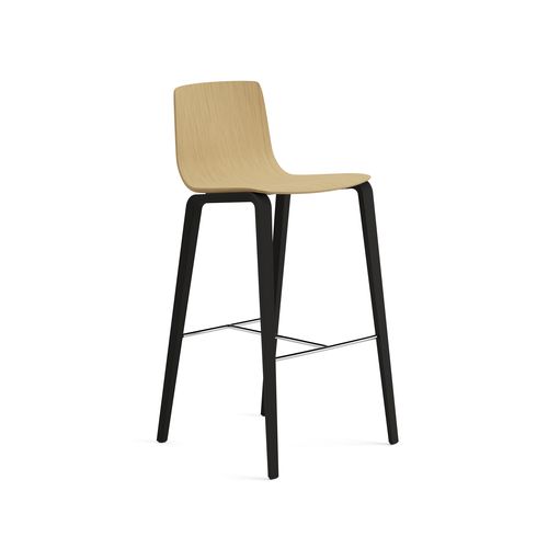 Cadeira alta contemporânea - AAVA 02 - Arper - para ambiente interno / em tecido / em couro