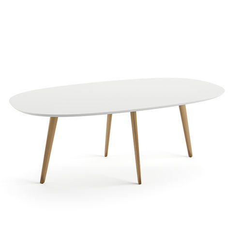 Mesa de jantar contemporânea - GHER  - Arper - em MDF / com base em carvalho / oval