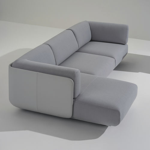 Sofá modular - SHAAL - Arper - contemporâneo / em tecido / em couro