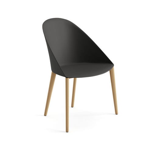 Cadeira contemporânea - 2204 - Arper - para ambiente interno / em polipropileno / com base em carvalho