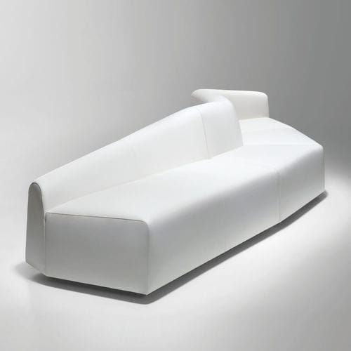 Sofá modular - ITEM - BERNHARD design - contemporâneo / em tecido / em couro