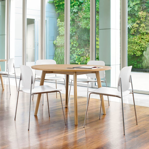Mesa de reunião de design escandinavo - SOLEM - BERNHARD design - com folheado de madeira / em carvalho / em laminado