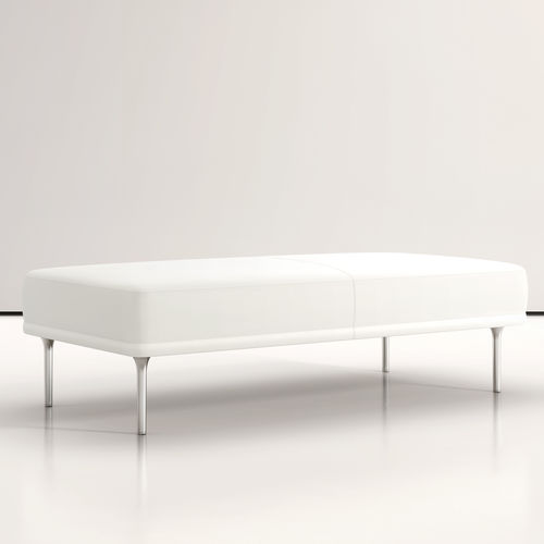Banco estofado contemporâneo - MIRADOR - BERNHARD design - em tecido / em couro / com base em alumínio