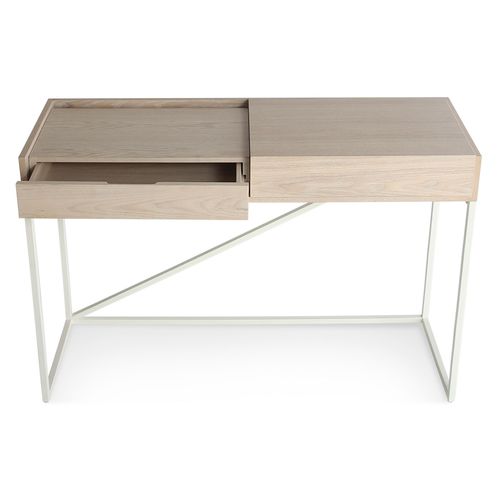 Mesa secretária contemporânea - SWISH - BLU DOT - em nogueira / em madeira de freixo / em aço revestido a pó