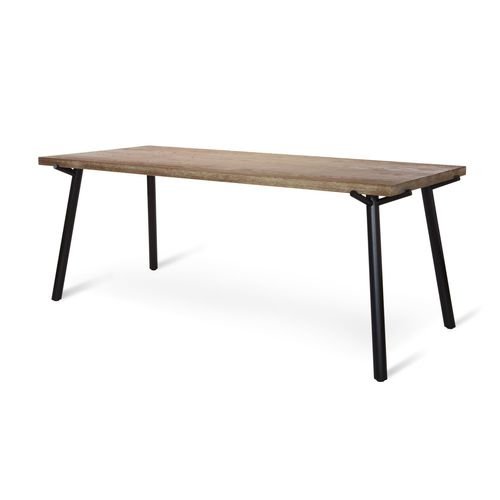 Mesa de jantar contemporânea - BRANCH - BLU DOT - em carvalho / em madeira maciça / em aço revestido a pó