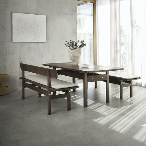 Mesa de jantar contemporânea - Asserbo - Carl Hansen & Son - em madeira de eucalipto / com base em madeira maciça / retangular