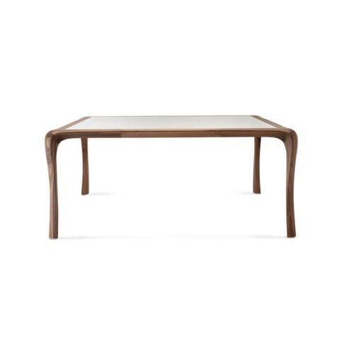 Mesa de jantar contemporânea - WHITY - CECCOTTI COLLEZIONI - em nogueira americana / em compensado / em vidro
