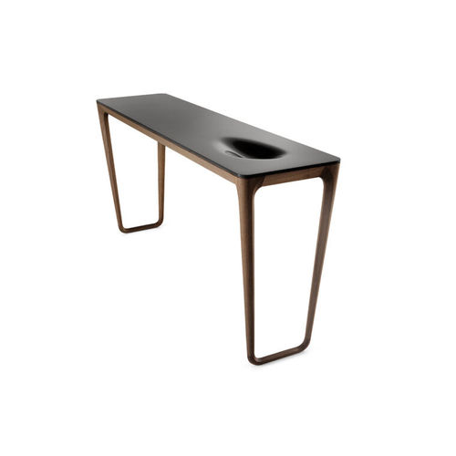 Aparador contemporâneo - LUNA  - CECCOTTI COLLEZIONI - em Corian® / com base em nogueira americana / retangular
