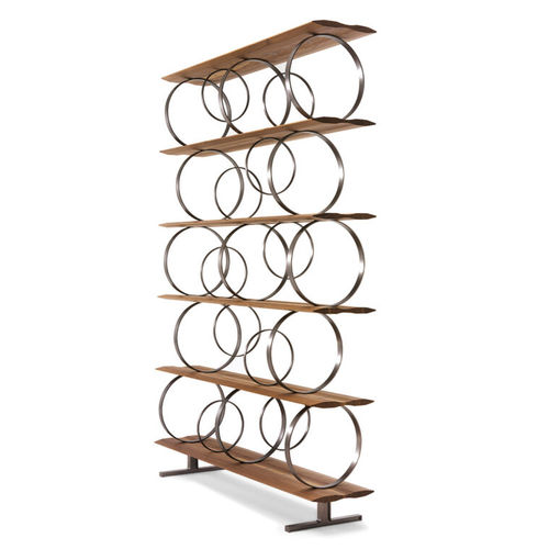 Estante modular - FLYING CIRCLES - CECCOTTI COLLEZIONI - de design original / em madeira de freixo / em nogueira americana