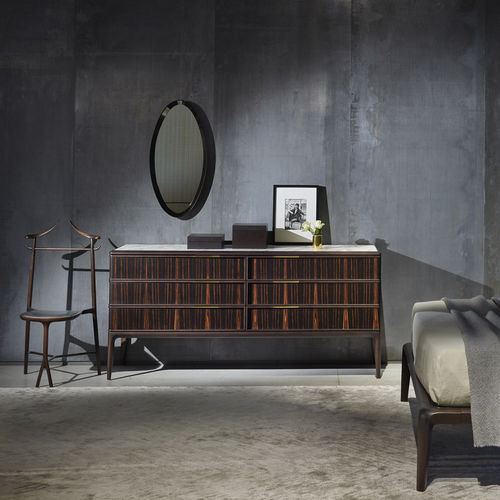 Cômoda contemporânea - OBLIQUE - CECCOTTI COLLEZIONI - em nogueira / em ébano / em nogueira americana