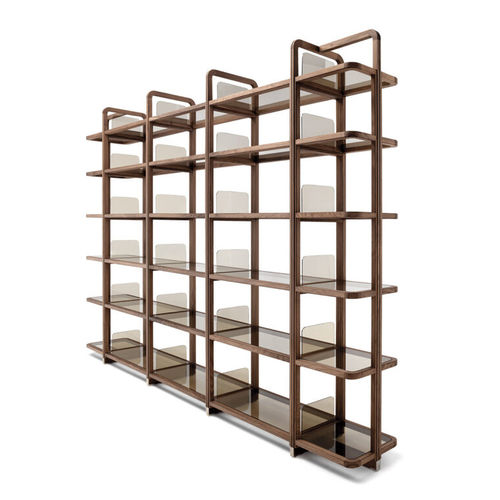 Livreiro modular - YOUNG HOLDEN - CECCOTTI COLLEZIONI - contemporâneo / em nogueira americana / em vidro