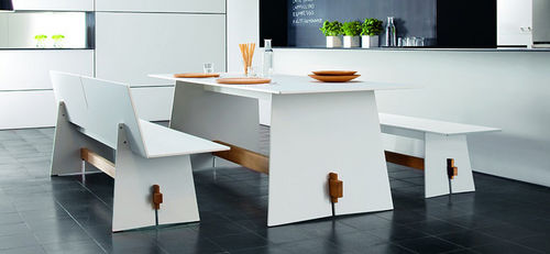 Mesa de jantar contemporânea - TENSION - Conmoto - em HPL / retangular / da linha residencial