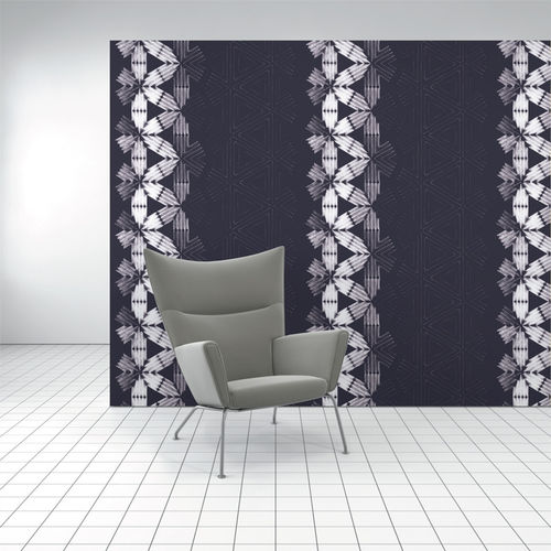 Revestimento para parede interna - SHIBORI FLOWER - Design Tex  - em poliéster / em celulose / com motivos impressos