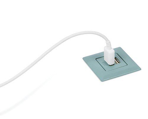 Tomada USB - PCS75 - Doug Mockett & Co. - dupla / de embutir / contemporânea