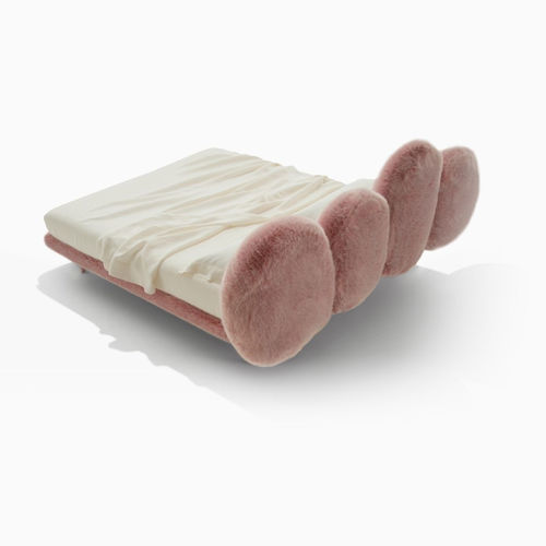 Cama de casal - CIPRIA - edra - de design original / estofada / com cabeceira
