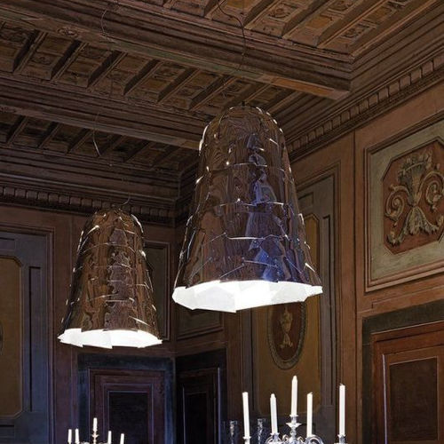 Luminária suspensa - CAMPANA - edra - em alumínio / em alumínio anodizado / em ouro