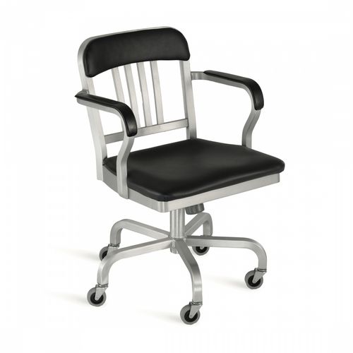 Cadeira de escritório contemporânea - NAVY : 1011 SW - emeco - em alumínio / com rodízios / com base em estrela