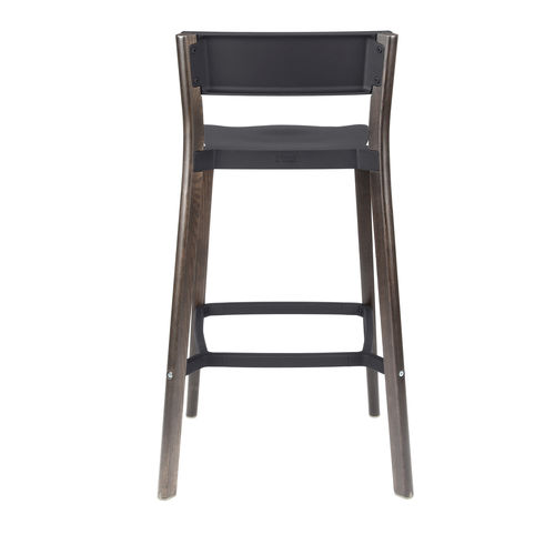 Banqueta alta contemporânea - LANCASTER : LANB DG DW - emeco - em alumínio fundido / com base em madeira de freixo / da linha comercial
