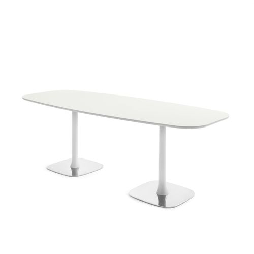Mesa contemporânea - RENDEZ-VOUS - ENRICO PELLIZZONI - em MDF laqueado / em vidro / em mármore