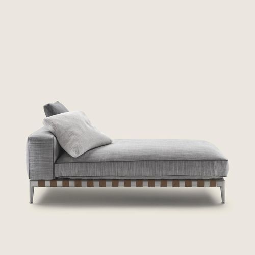 Chaise longue contemporânea - GREGORY XL - FLEXFORM - em couro / em poliéster / em pele de vaca