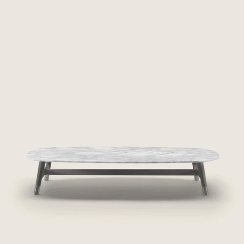 Mesa de centro contemporânea - DESCO - FLEXFORM - em termoplástico / em alumínio / com folheado de madeira