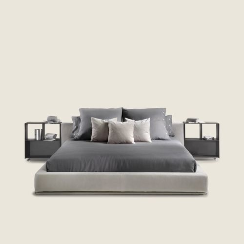 Cama contemporânea - GROUNDPIECE - FLEXFORM - com cabeceira estofada / com cabeceira em couro / estofada