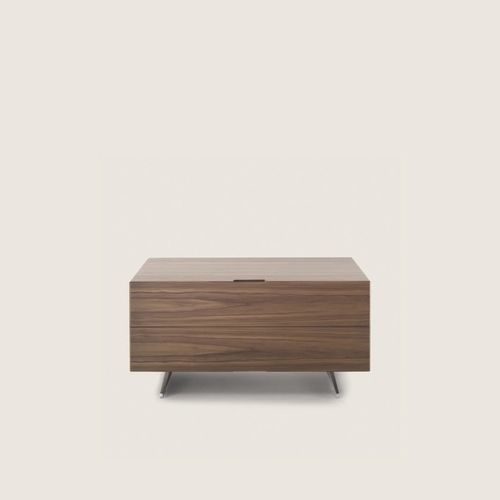Criado-mudo de design minimalista - PIUMA - FLEXFORM - em carvalho / em nogueira / com folheado de madeira