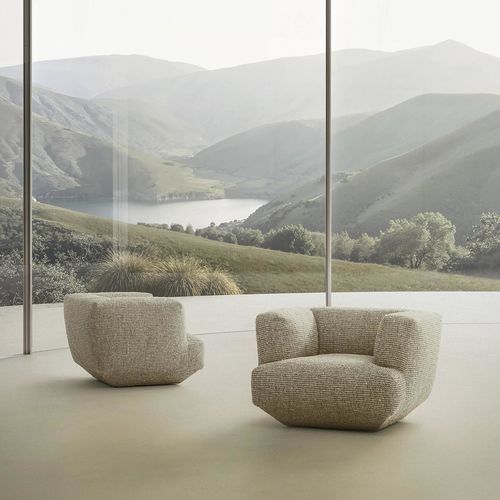 Poltrona de design orgânico - LOUNGESCAPE - FLEXFORM - em couro / em espuma de poliuretano / em tecido
