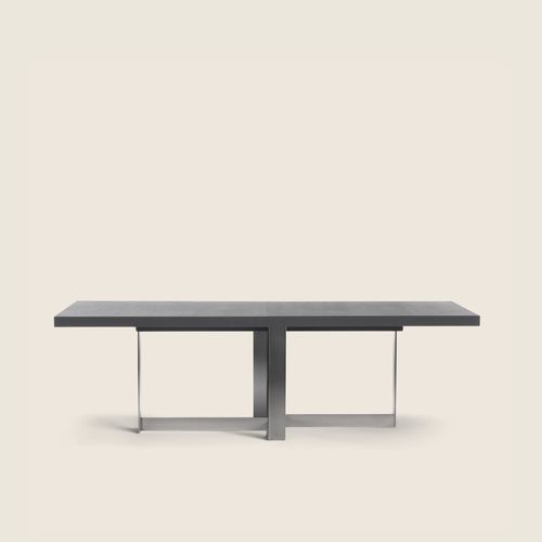 Mesa de jantar contemporânea - JACQUES - FLEXFORM - em madeira de freixo / metálica / com base metálica