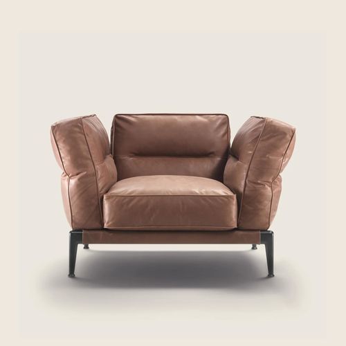 Poltrona contemporânea - ADDA - FLEXFORM - em couro / em tecido / metálica