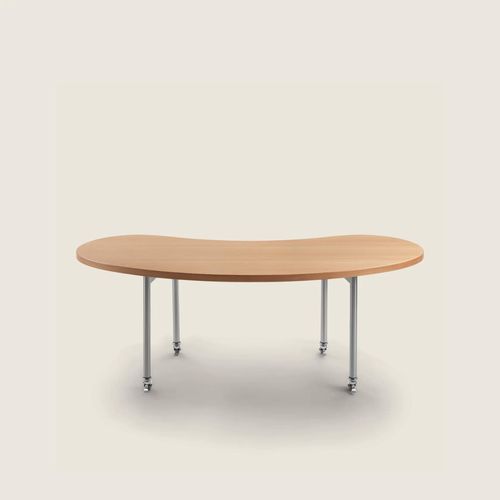 Mesa contemporânea - MIXER - FLEXFORM - metálica / em wengé / em nogueira