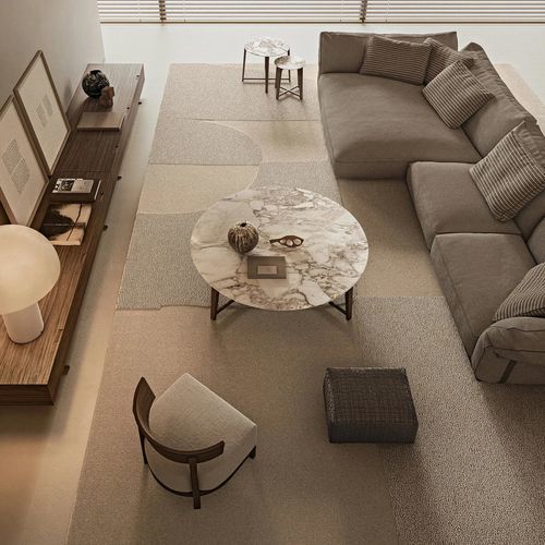 Tapete contemporâneo - INCA - FLEXFORM - com padrão geométrico / em lã da Nova Zelândia / em algodão