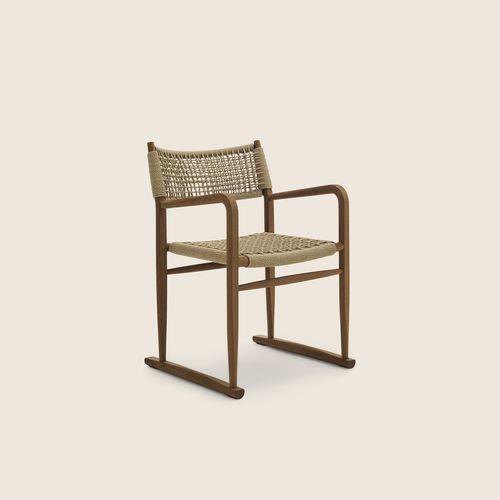 Poltrona contemporânea - KIM - FLEXFORM - em iroko / em polipropileno / em iroko