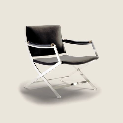 Poltrona moderna - PAUL - FLEXFORM - em couro / metálica / estofada