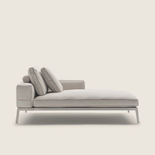 Divã contemporâneo - LIFESTEEL - FLEXFORM - de penas / metálico / com base metálica