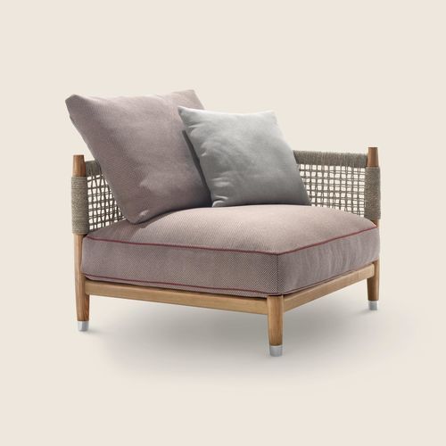 Poltrona rétro - PARKER OUTDOOR - FLEXFORM - em espuma / em tecido / em tecido hidrorrepelente